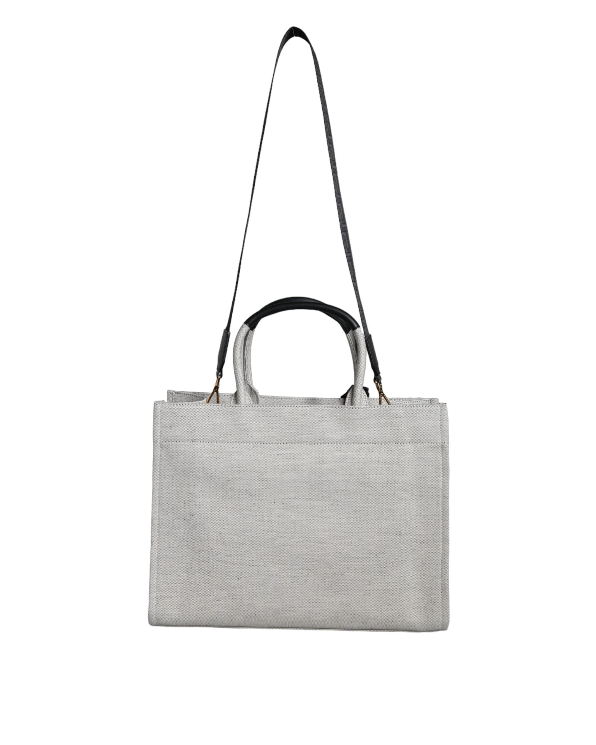 Versace – Logo Canvas Tote Bag White