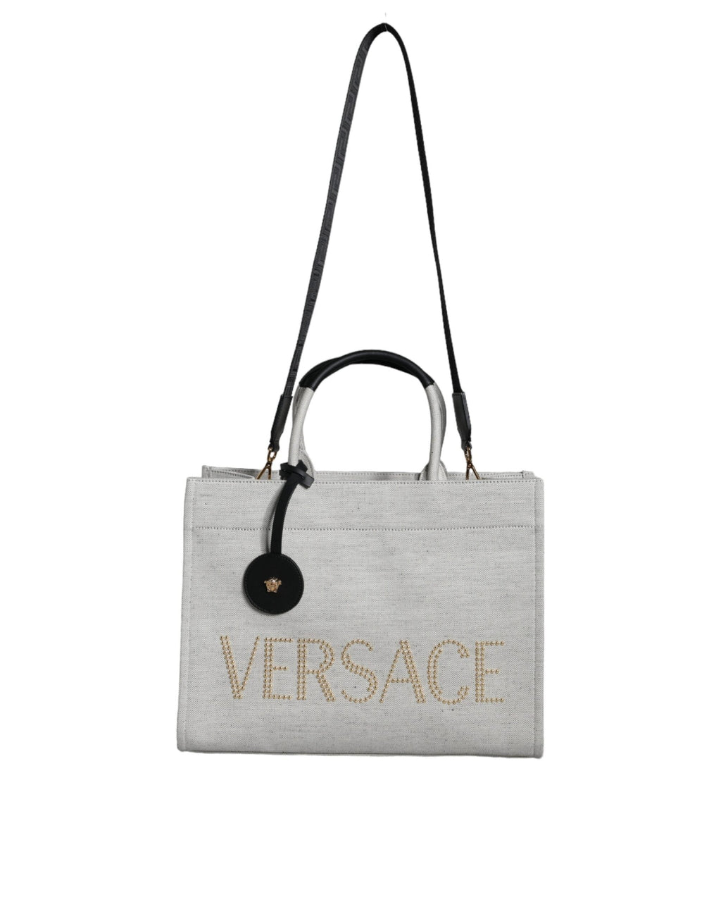 Versace – Logo Canvas Tote Bag White