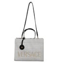 Versace – Logo Canvas Tote Bag White