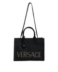 Versace – Logo Studded Tote Bag Black