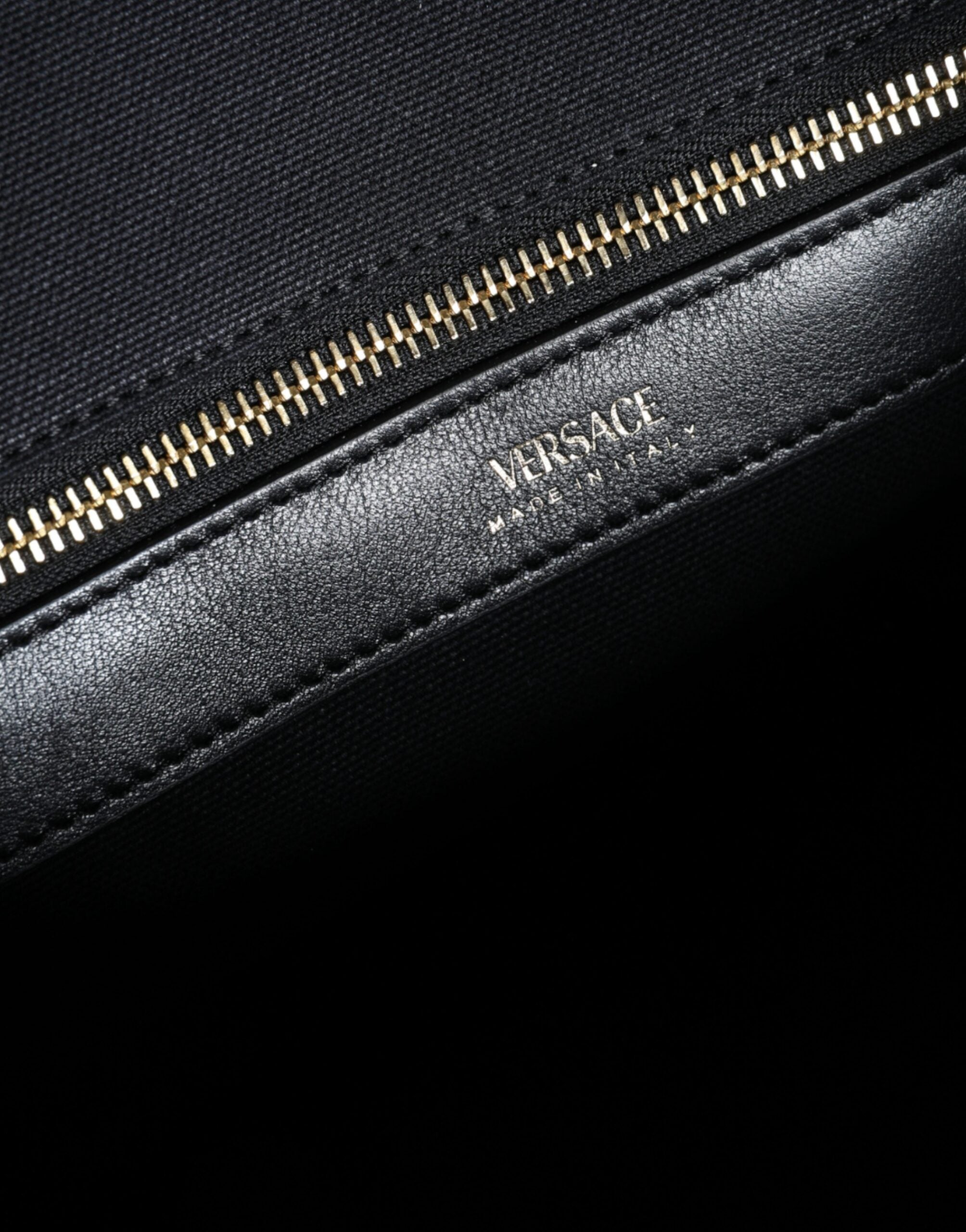 Versace – Logo Studded Tote Bag Black