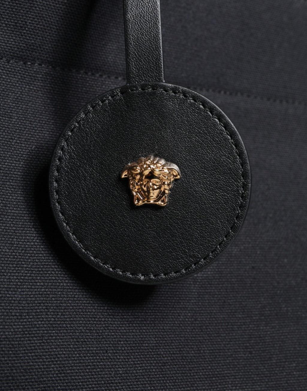 Versace – Logo Studded Tote Bag Black