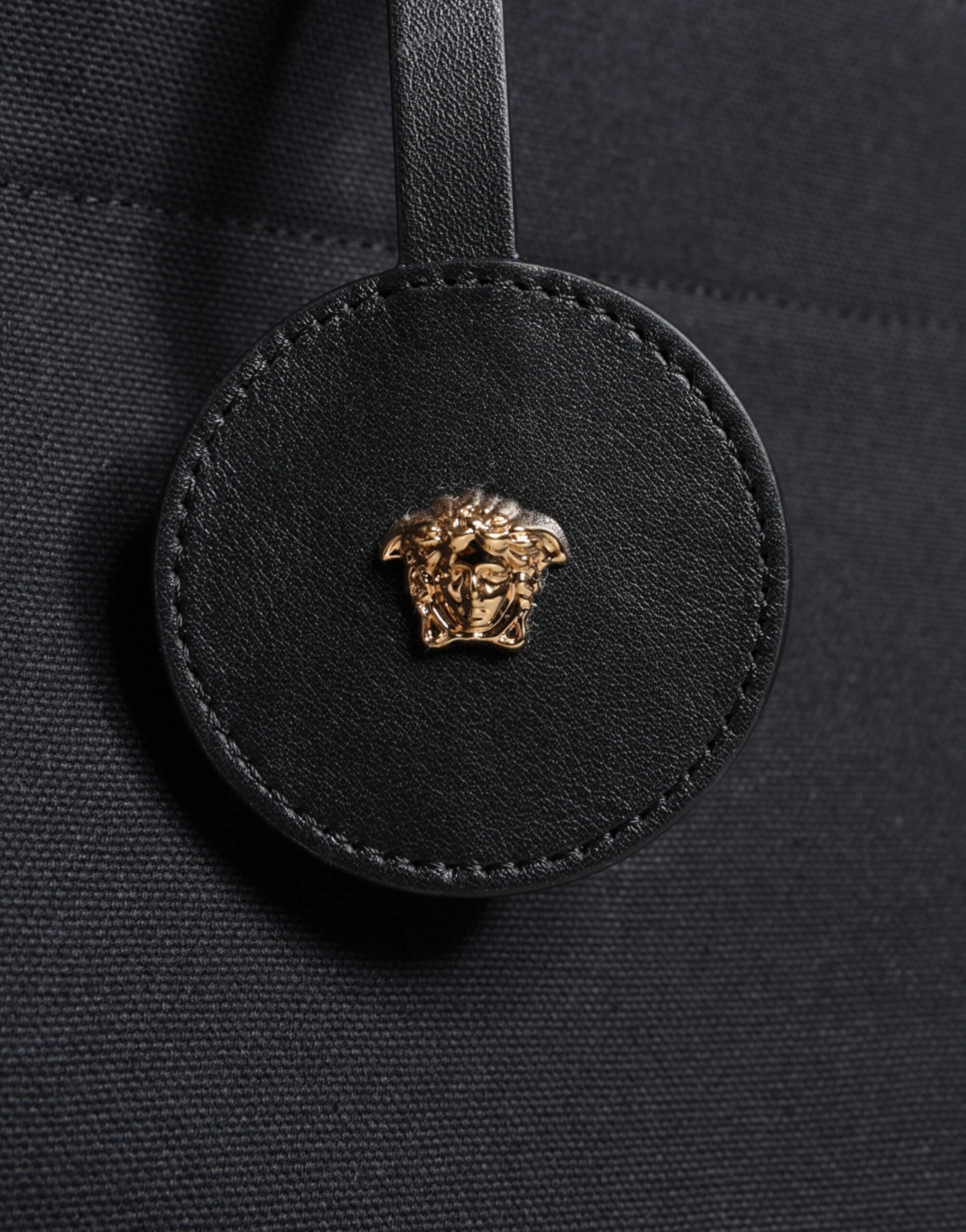 Versace – Logo Studded Tote Bag Black