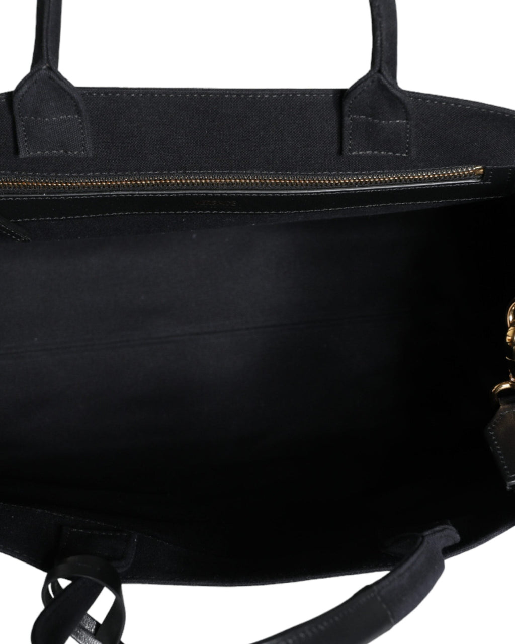 Versace – Logo Studded Tote Bag Black