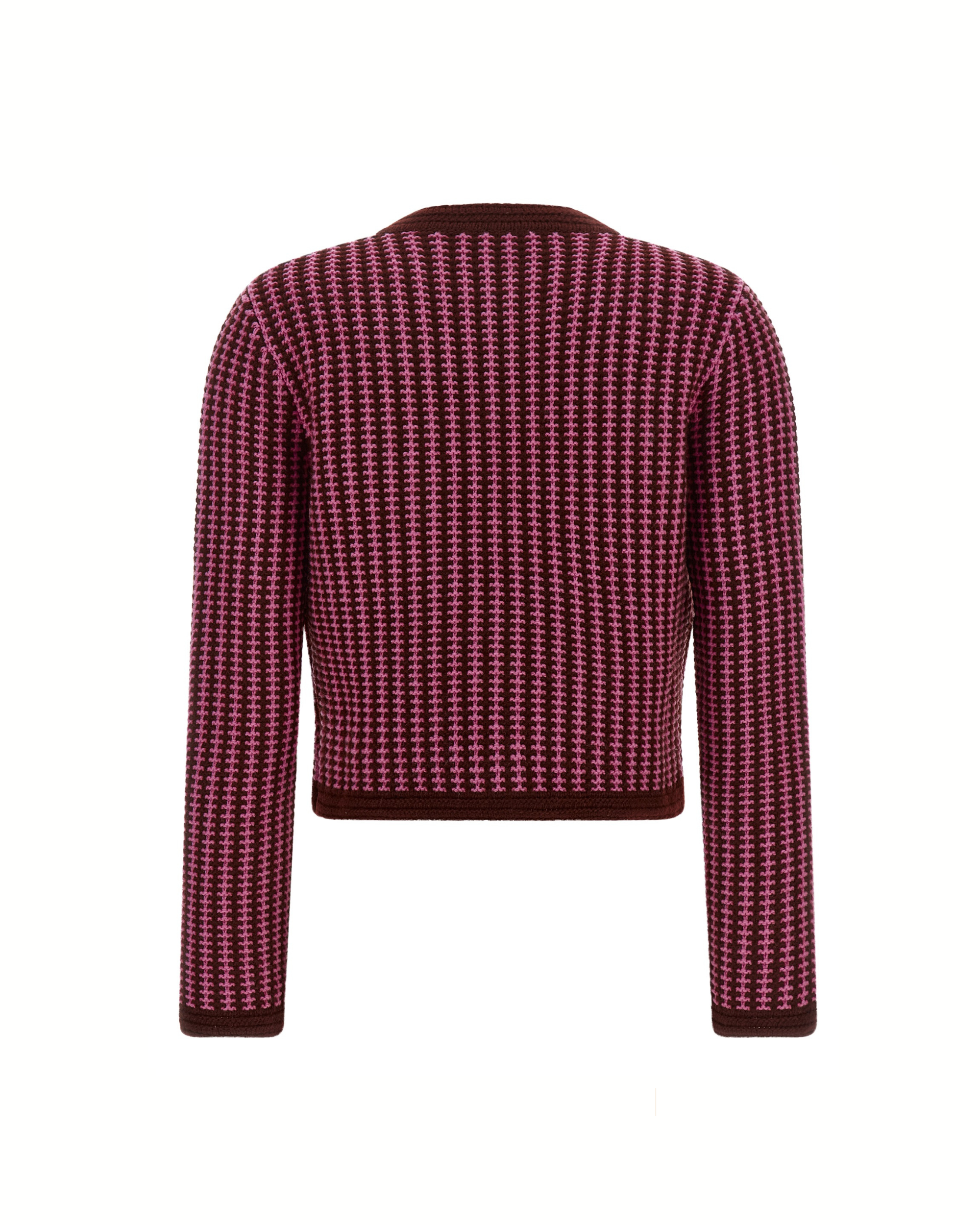 Versace Medusa Button Two-Tone Wool Cardigan