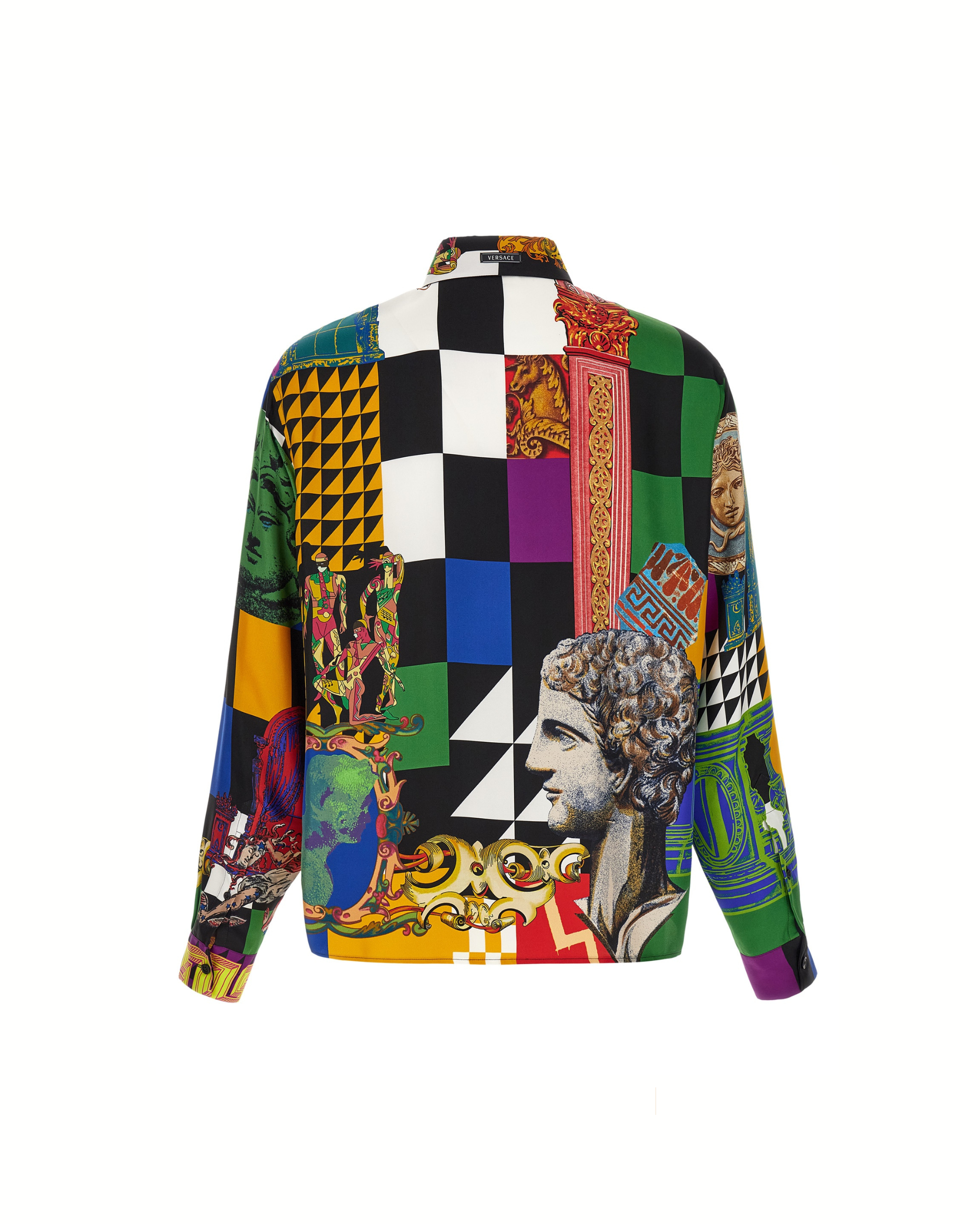 Versace Medusa Collage Silk Twill Shirt