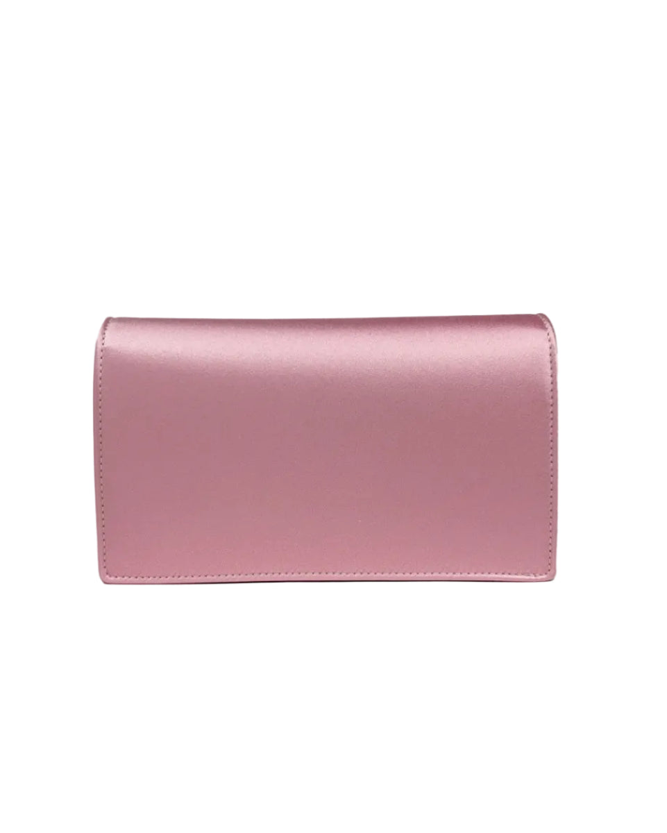 Versace – Medusa Crystal Satin Mini Chain Bag Pink