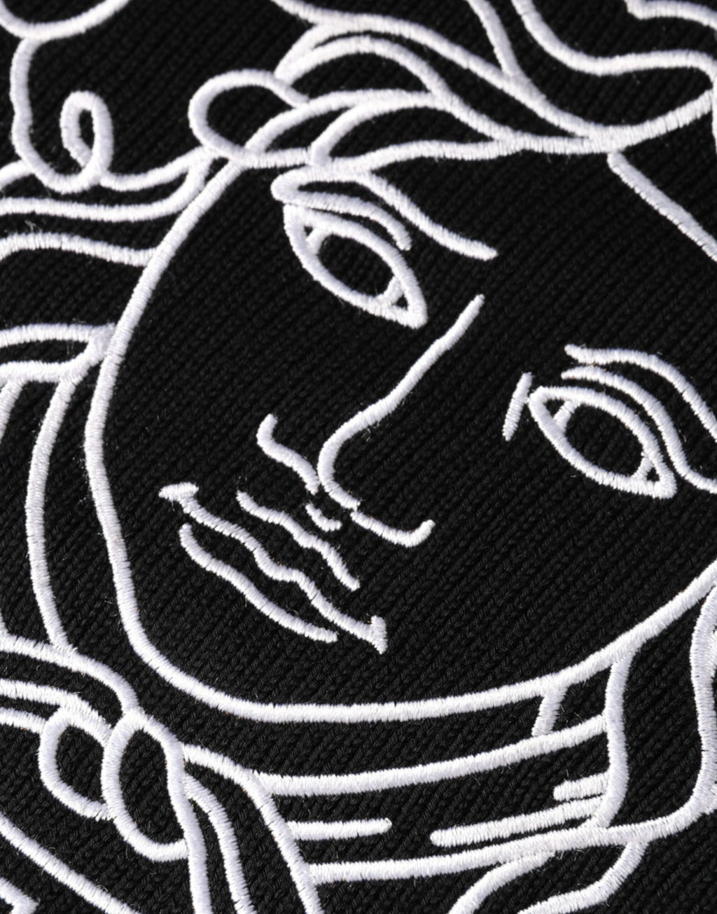Versace – Medusa Embroidered Cotton Sweater Black