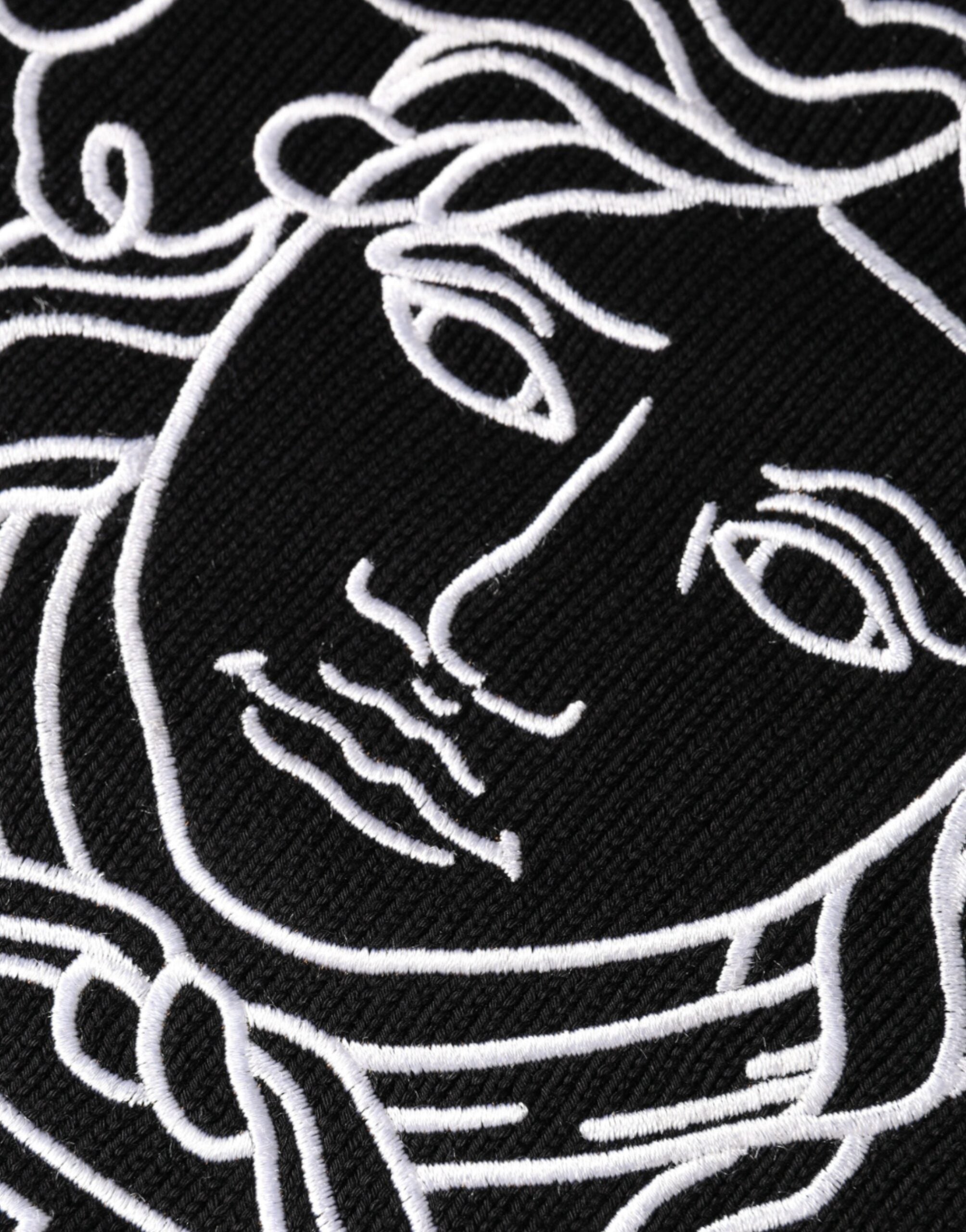 Versace – Medusa Embroidered Cotton Sweater Black