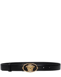 Versace – Medusa Leather Belt Black