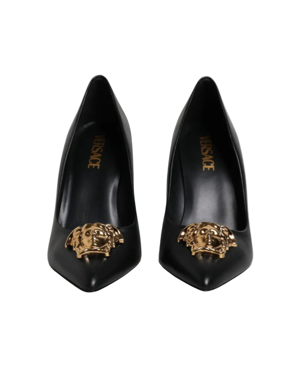 Versace – Medusa Leather High Heel Pumps Black