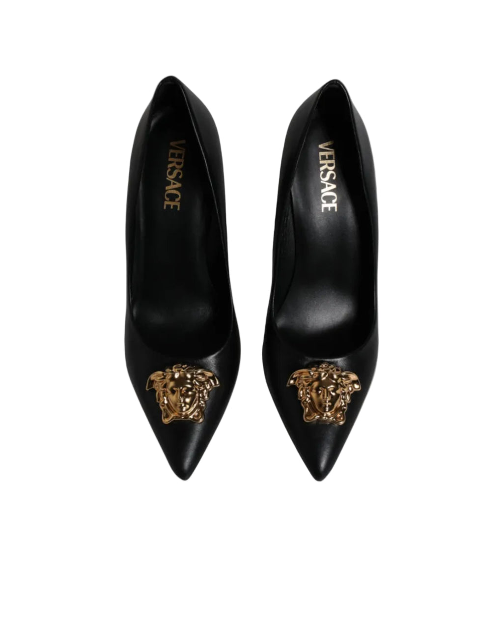 Versace – Medusa Leather High Heel Pumps Black