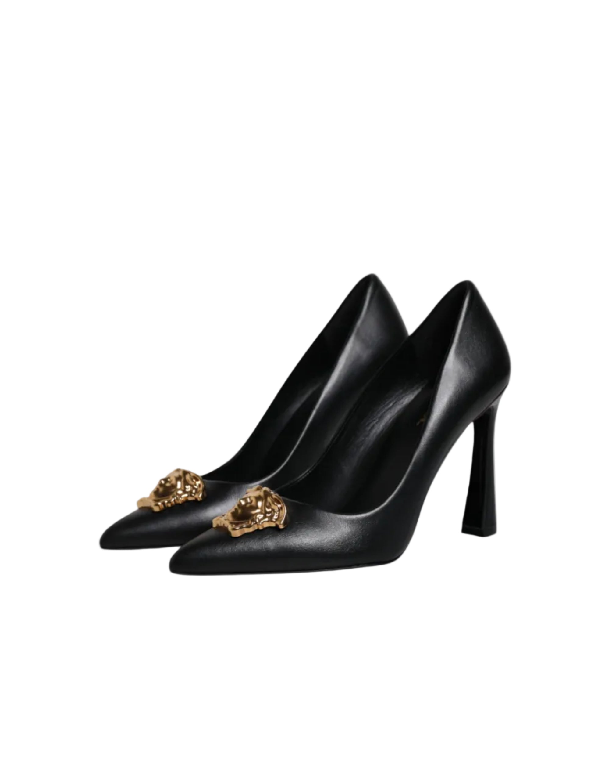 Versace – Medusa Leather High Heel Pumps Black