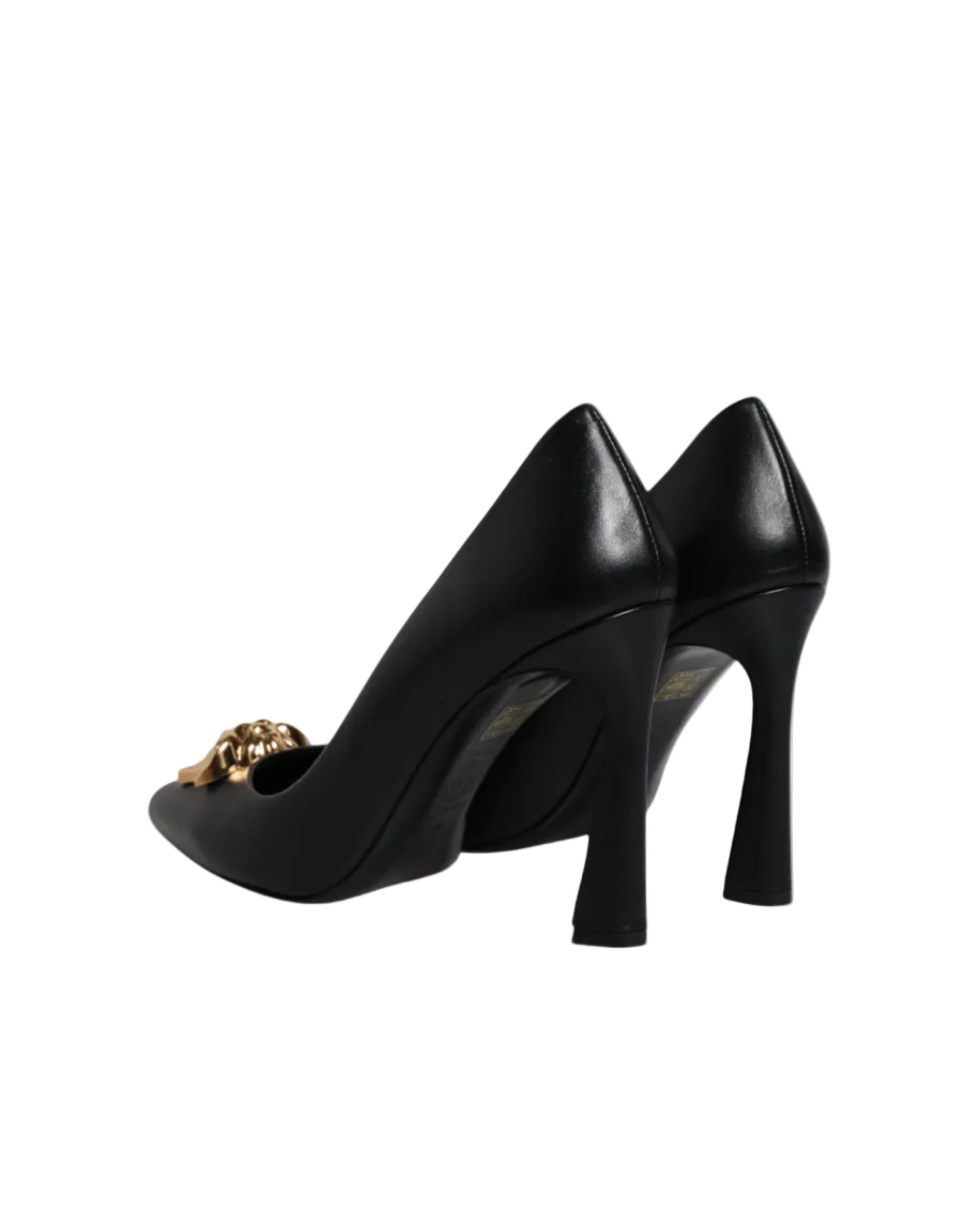 Versace – Medusa Leather High Heel Pumps Black
