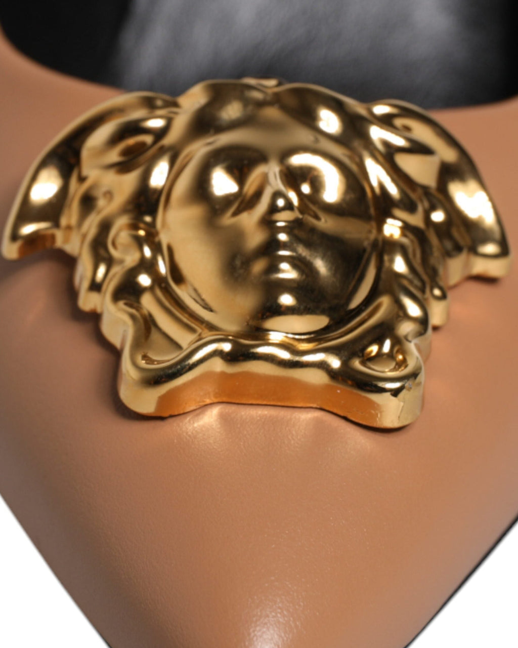 Versace – Medusa Leather High Heel Pumps Brown