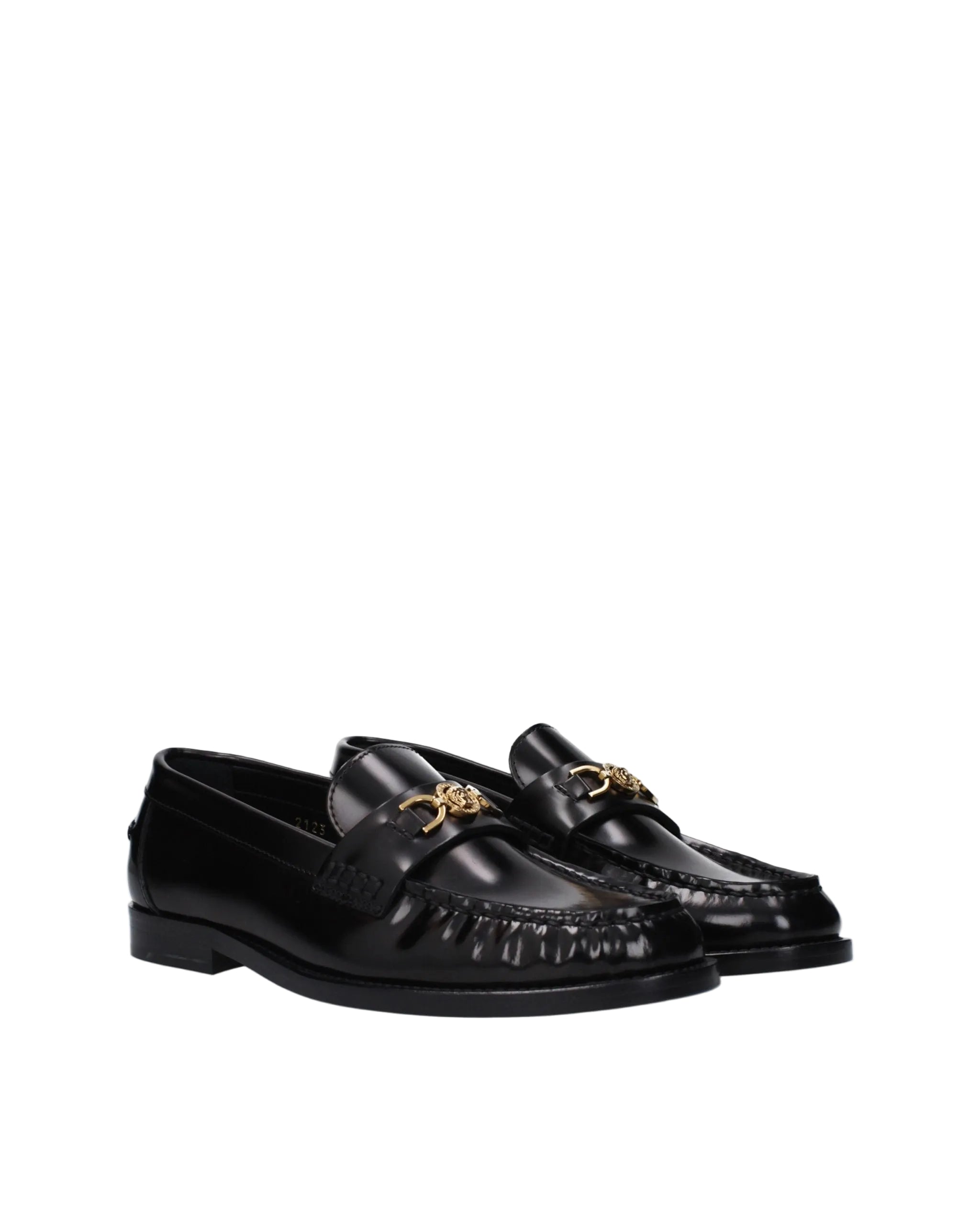Versace – Medusa Leather Loafers Black