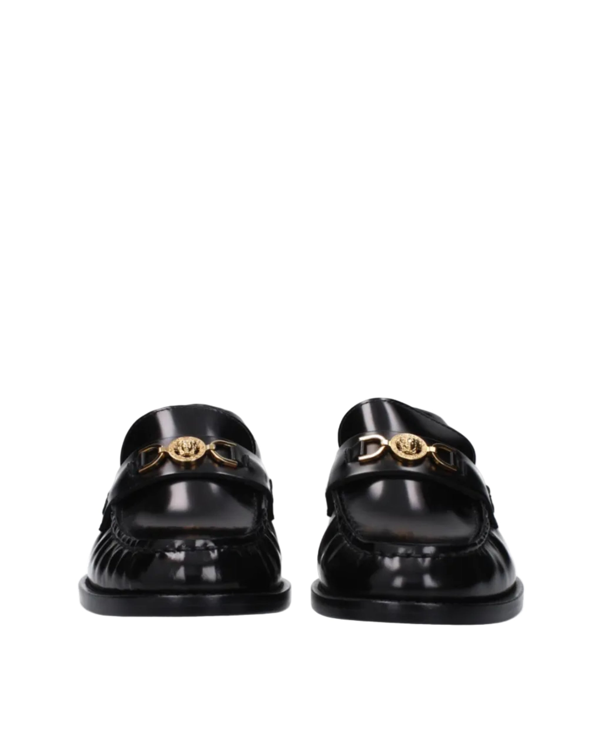 Versace – Medusa Leather Loafers Black