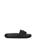 Versace – Medusa Leather Slide Sandals Black