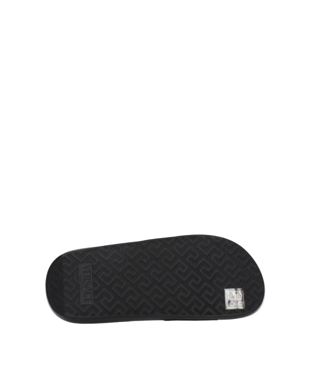 Versace – Medusa Leather Slide Sandals Black
