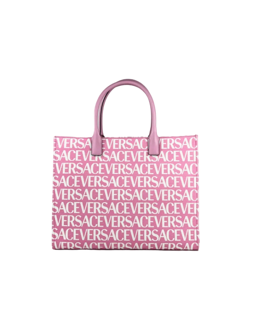 Versace – Medusa Logo Canvas Tote Bag Pink