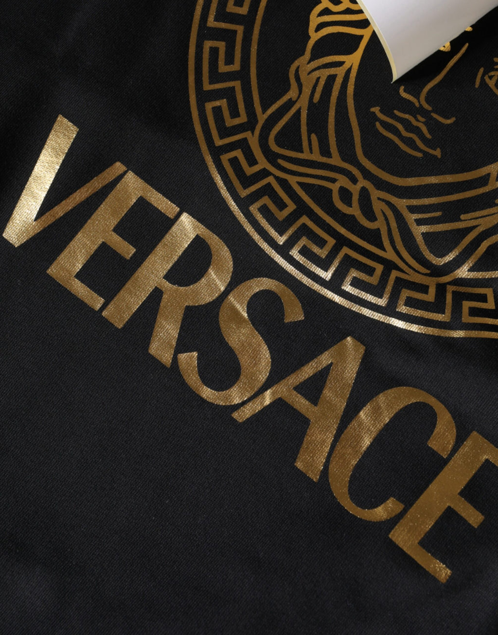Versace – Medusa Logo Cotton Hoodie Black & Gold