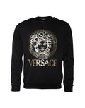 Versace – Medusa Logo Cotton Sweatshirt Black & Gold