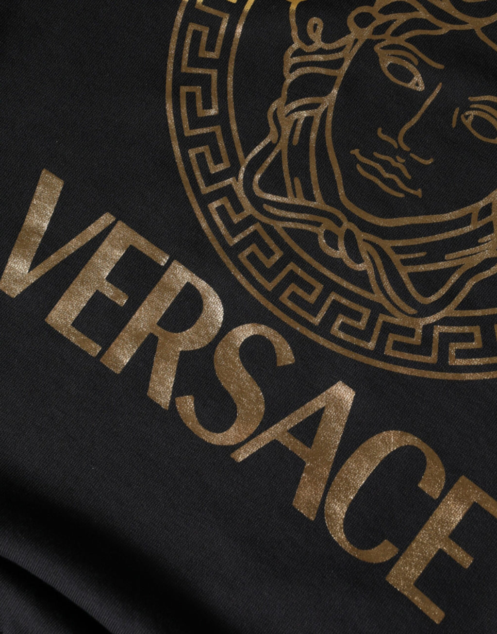 Versace – Medusa Logo Cotton Sweatshirt Black & Gold