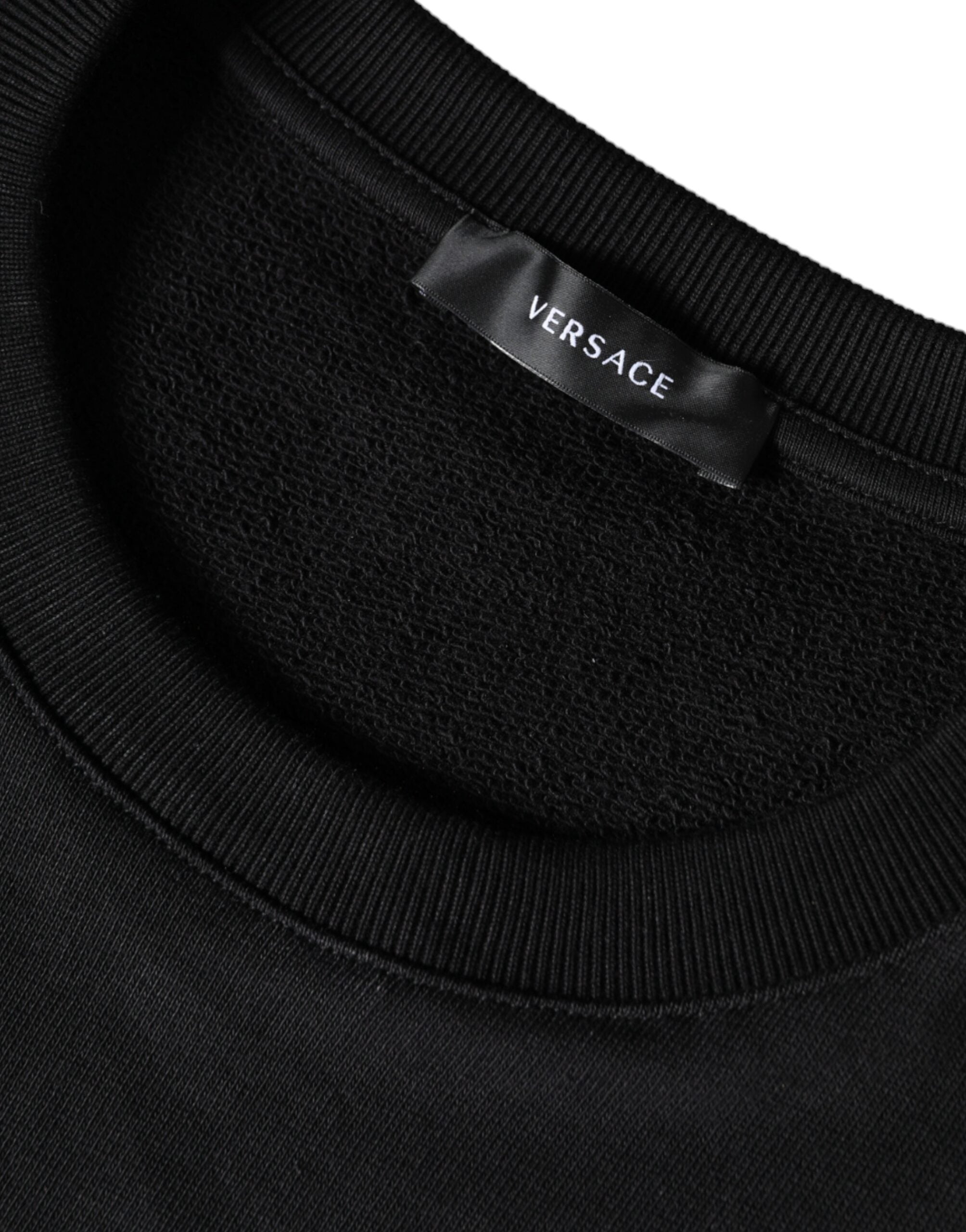 Versace – Medusa Logo Cotton Sweatshirt Black & Gold