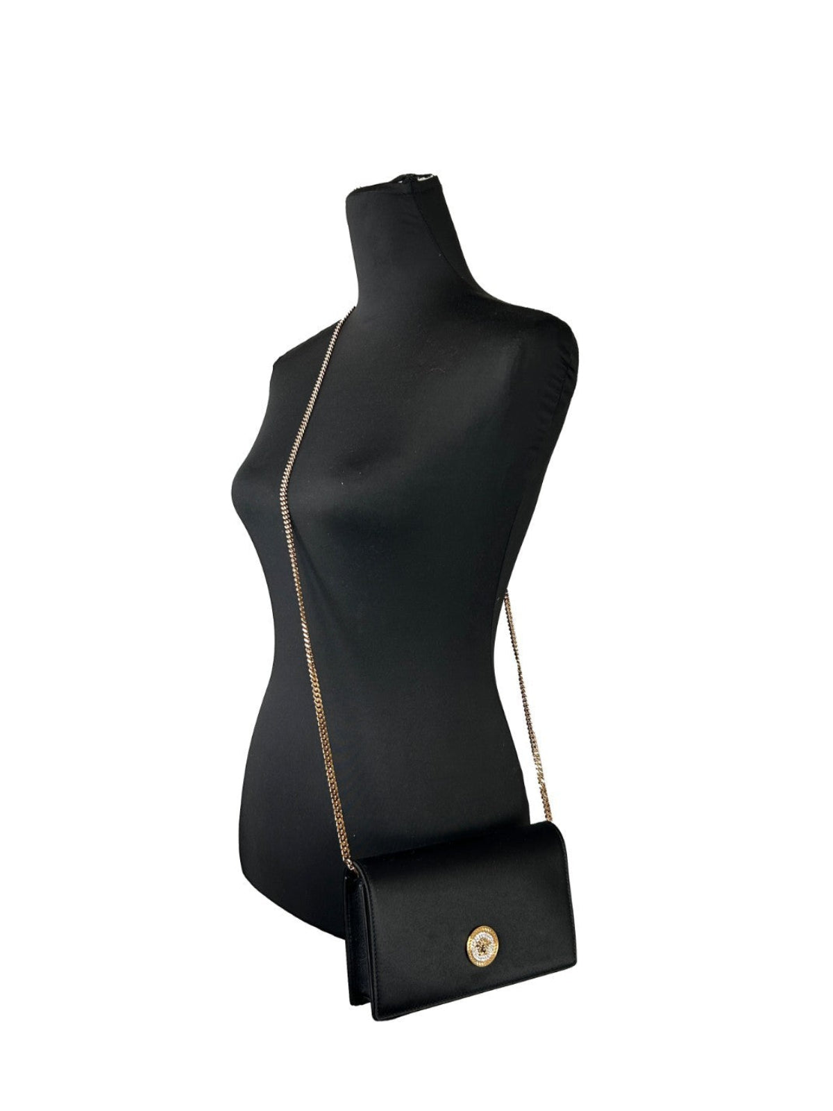 Versace – Mini Chain Wallet Crossbody Black