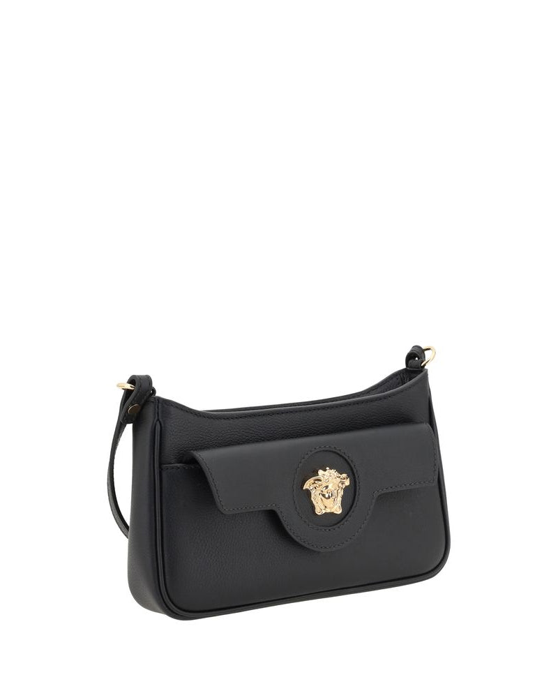 Versace – Mini Medusa Leather Shoulder Bag Black