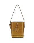 Versace – Pivot Small Leather Bucket Bag Brown