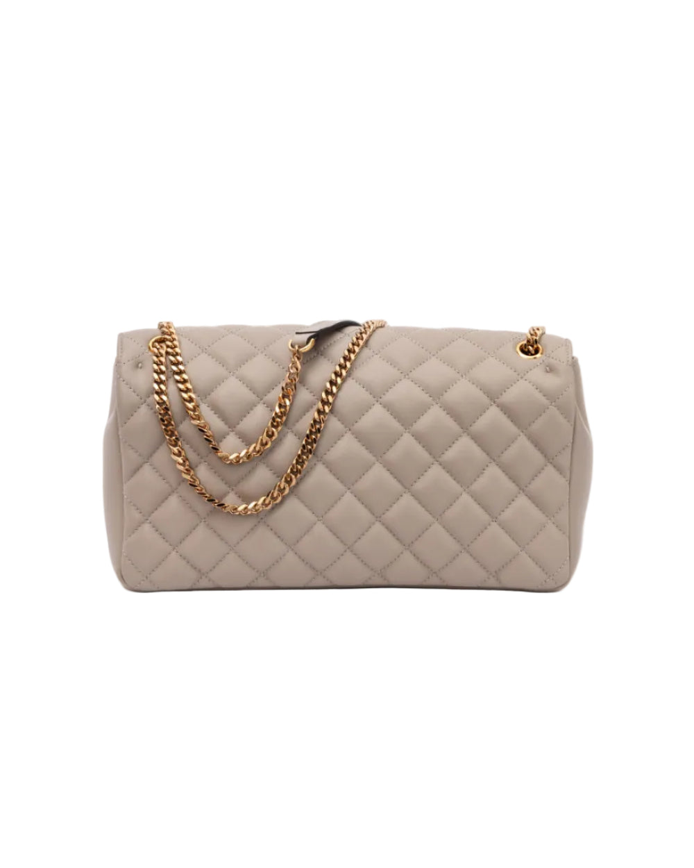Versace – Quilted Lambskin Chain Shoulder Bag Taupe Medusa