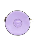 Versace – Round Disco Lilac Pebbled Leather Camera Case Crossbody Bag