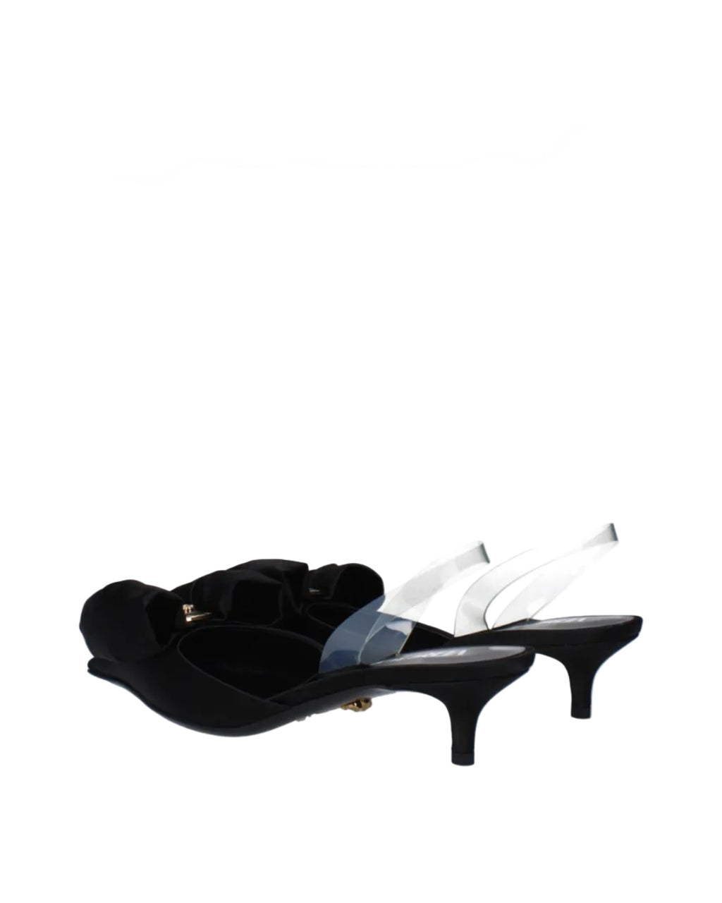 Versace – Satin Bow Mule Pumps Black