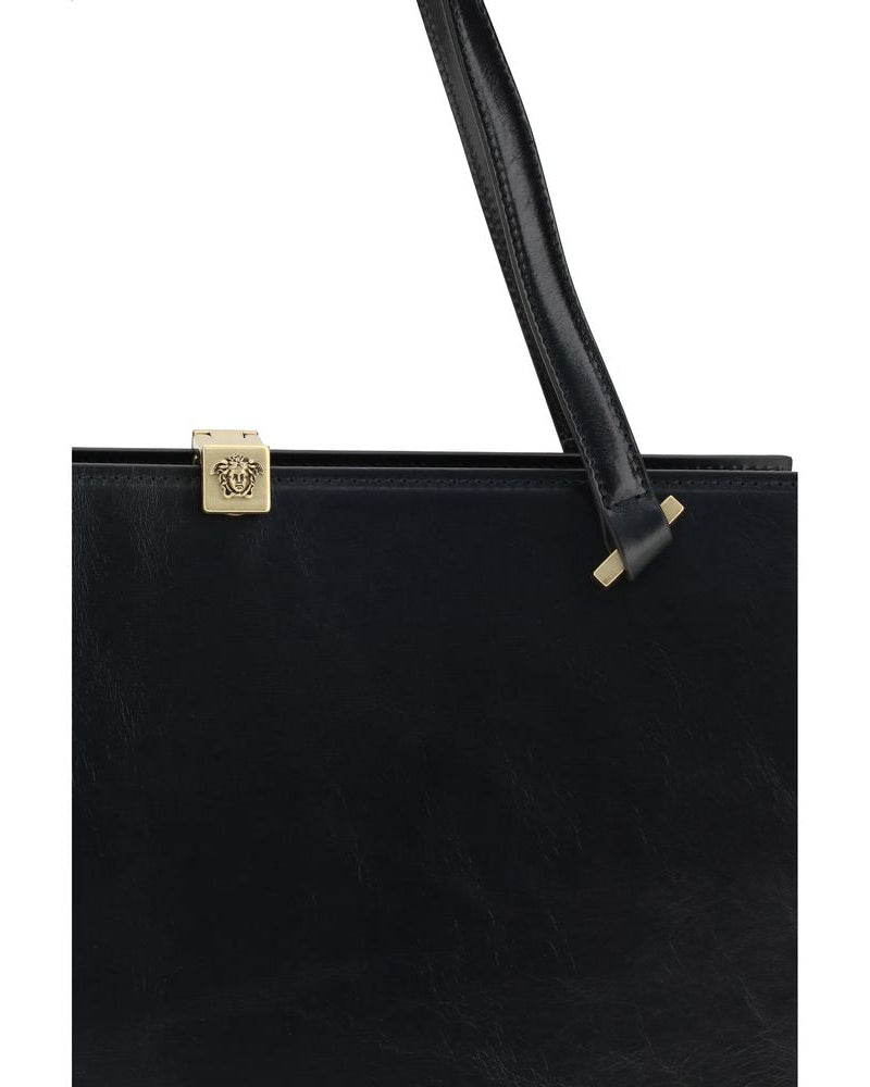 Versace – Severine Leather Shoulder Bag Black
