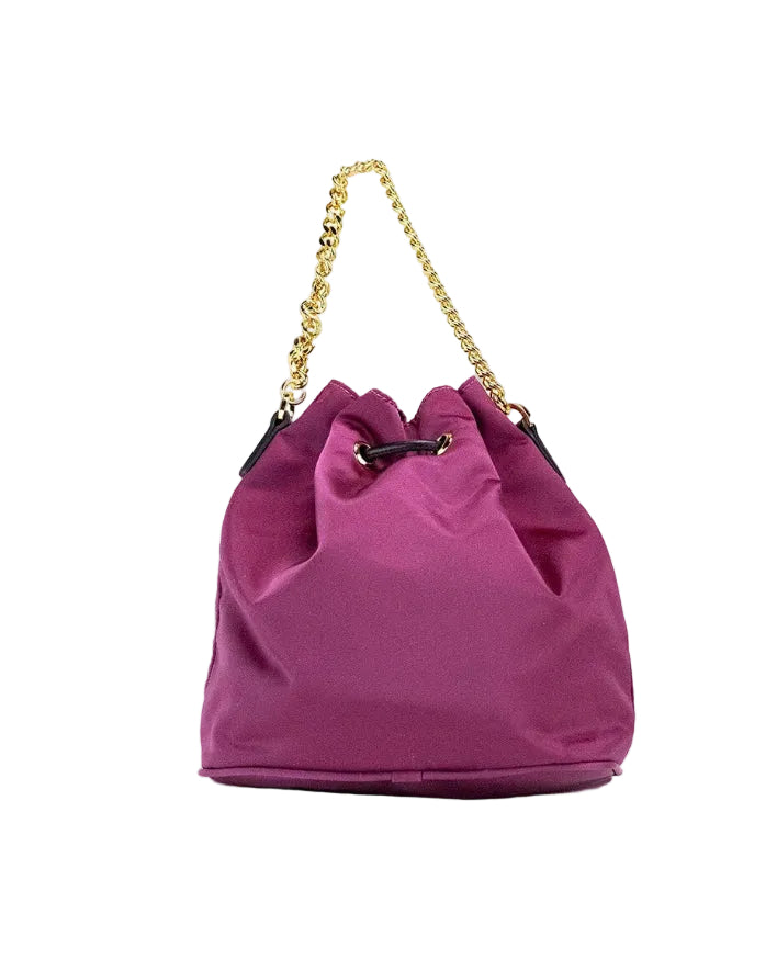 Versace – Small Dahlia Nylon Medusa Bucket Chain Crossbody Bag