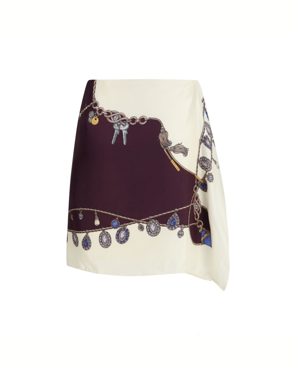 Versace – Stolen Jewels Silk Twill Mini Skirt