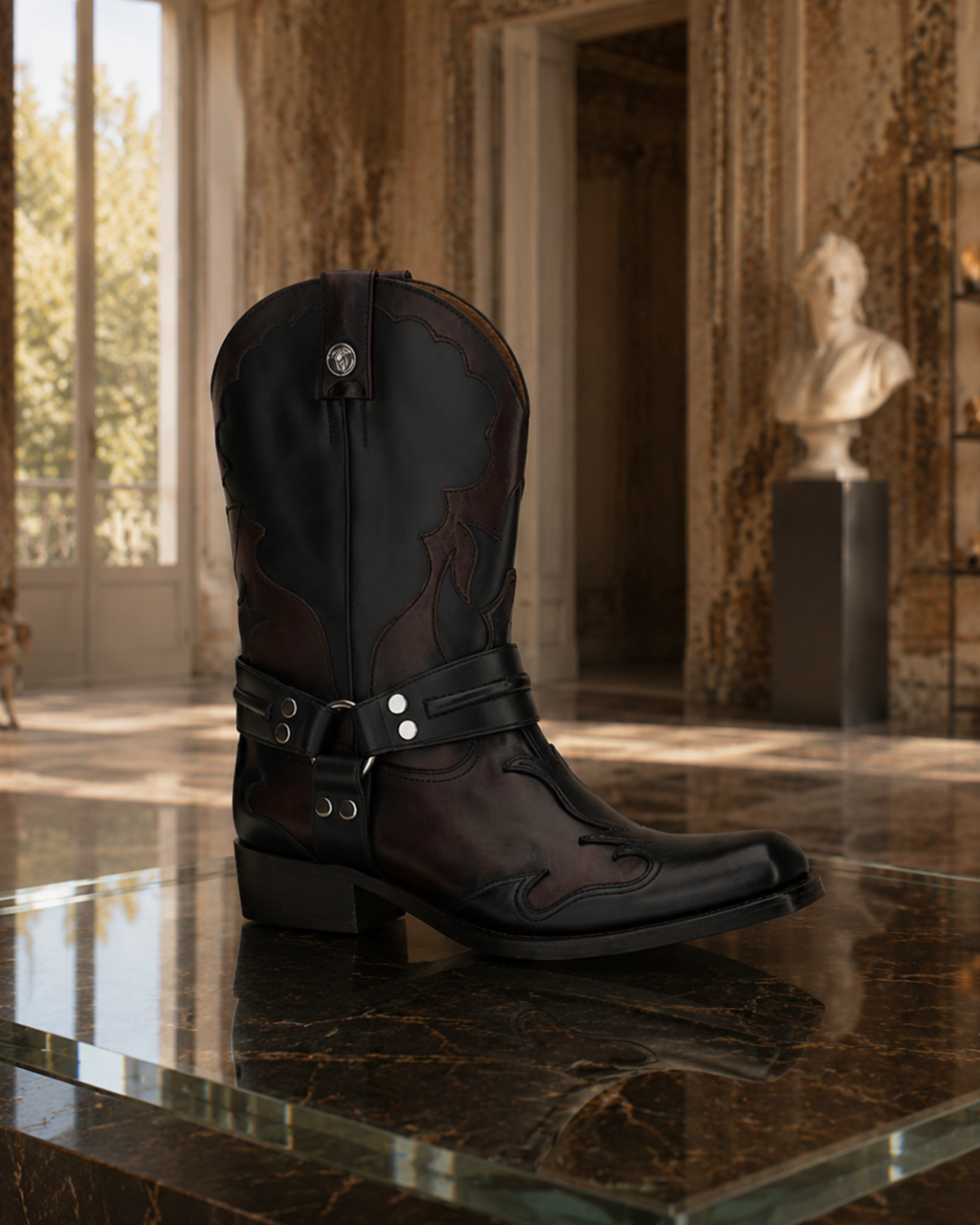 Versace – Sylvester Western Boots Black