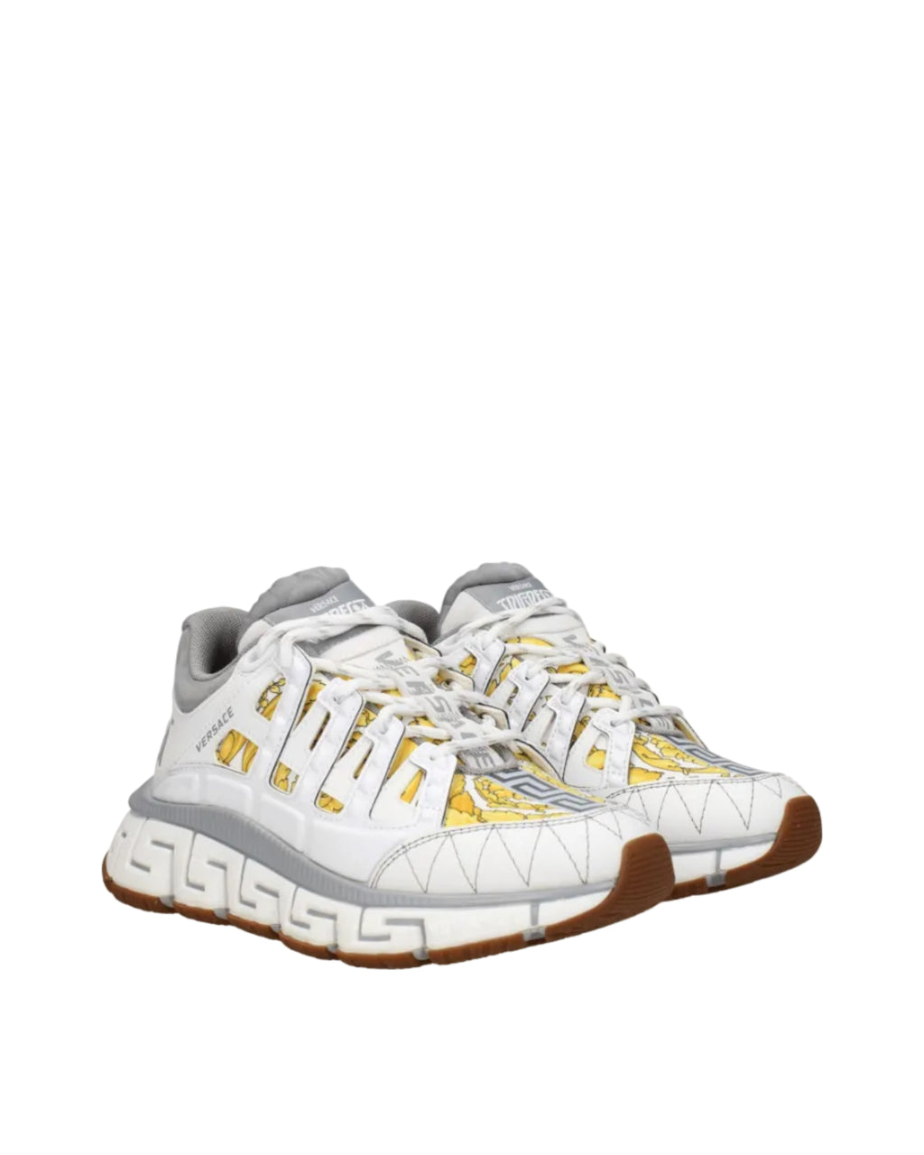 Versace – Trigreca Sneakers White/Silver/Yellow