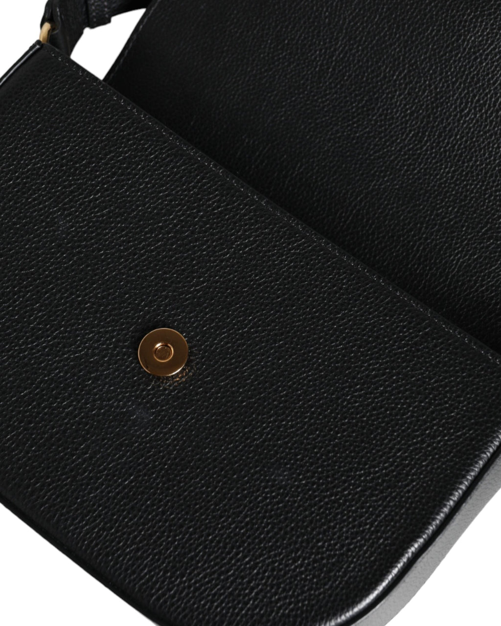 Versace – Virtus Leather Shoulder Bag Black
