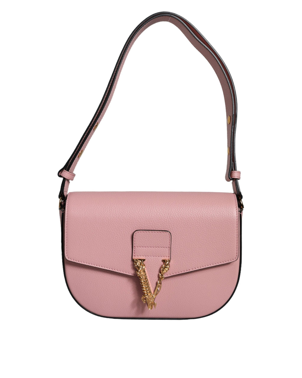 Versace – Virtus Leather Shoulder Bag Pink