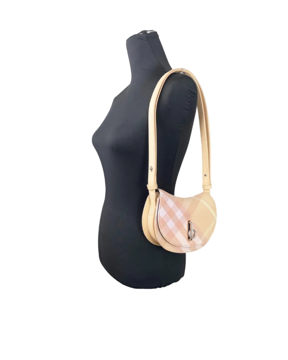 Burberry – Mini Check Rocking Horse Crossbody Bag Peach