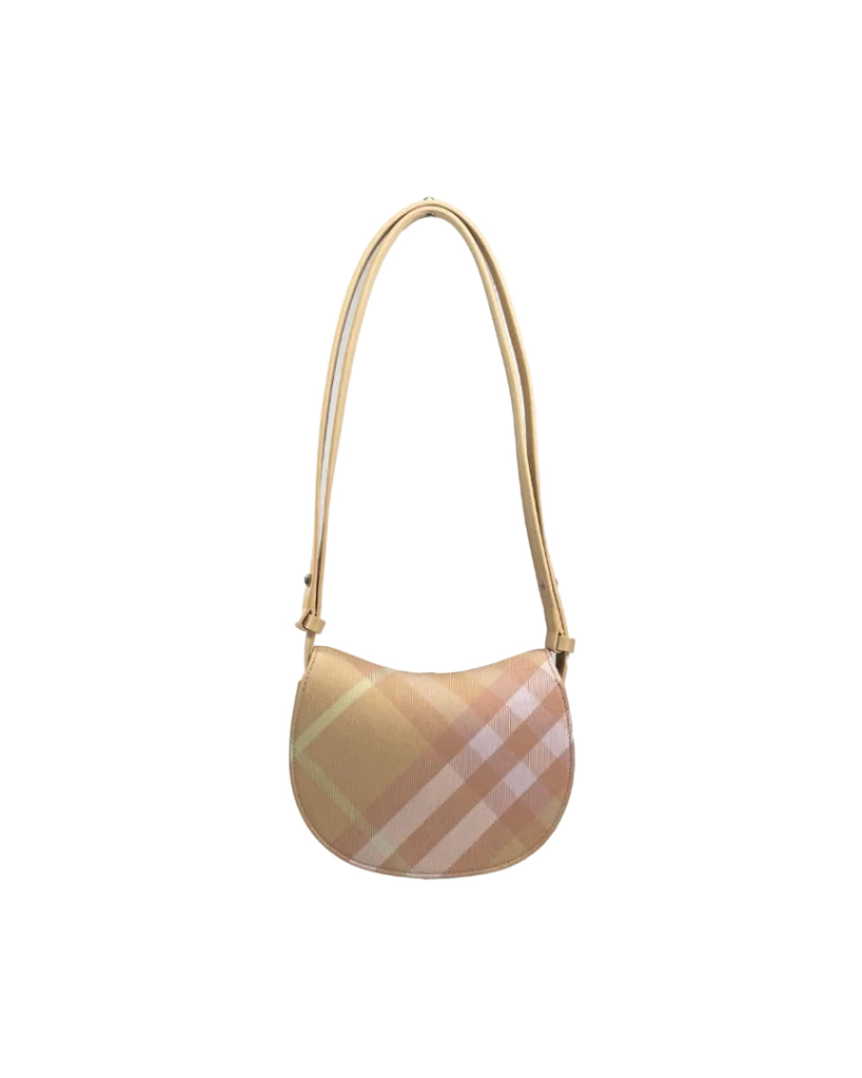 Burberry – Mini Check Rocking Horse Crossbody Bag Peach