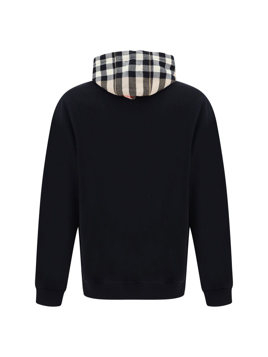 BURBERRY Black Cotton Samuel Hoodie Sweatshirt