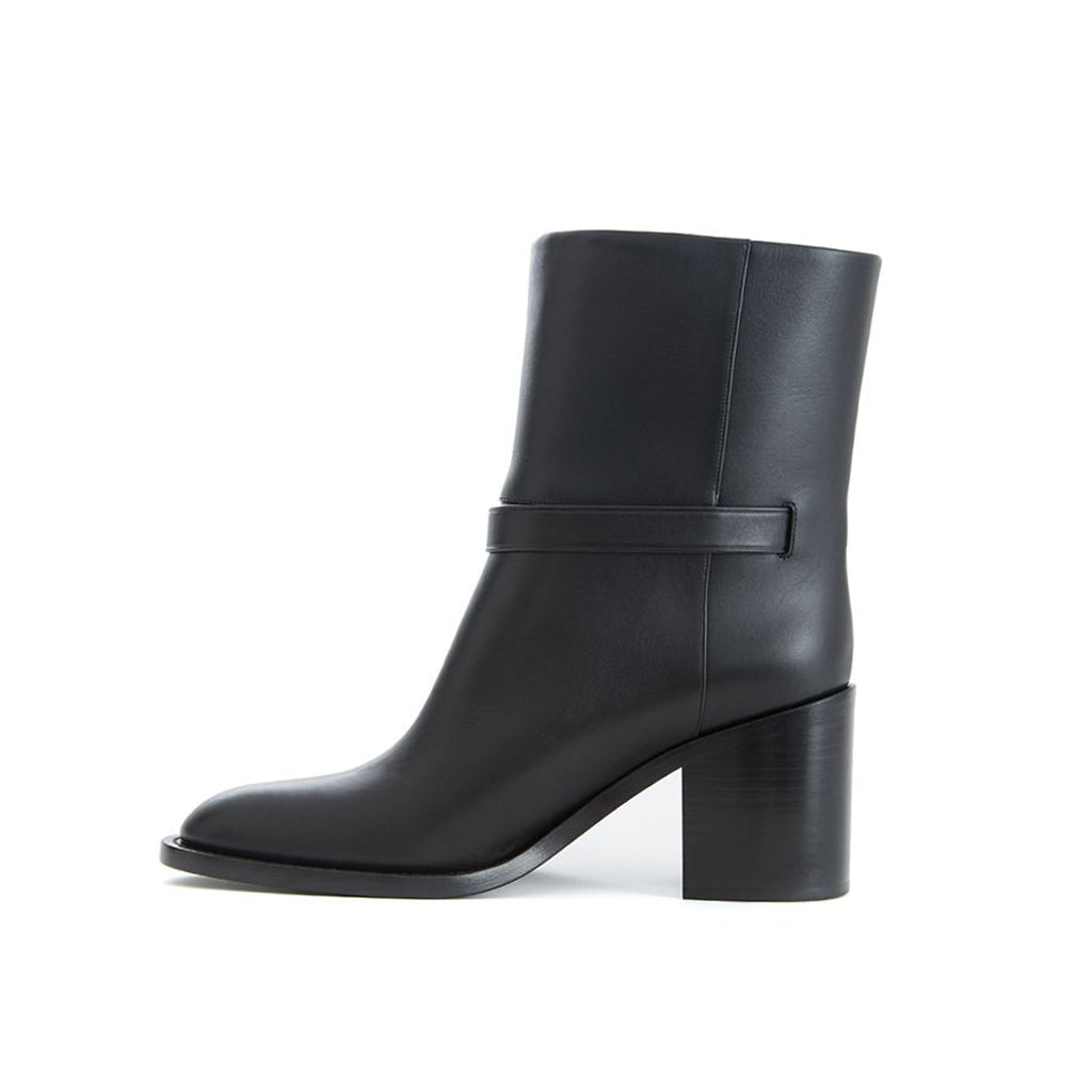 BURBERRY Black Leather Ankle Boots