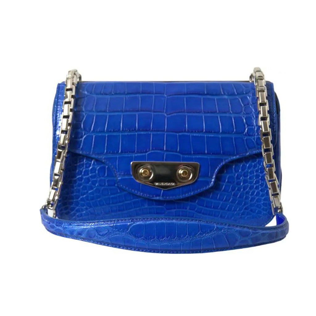 Balenciaga - Blue Exotic Leather Neo Classic Purse Shoulder Handbag Bag