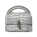 Balenciaga - Silver Exotic Leather Classic Top Handle Mini Purse Bag