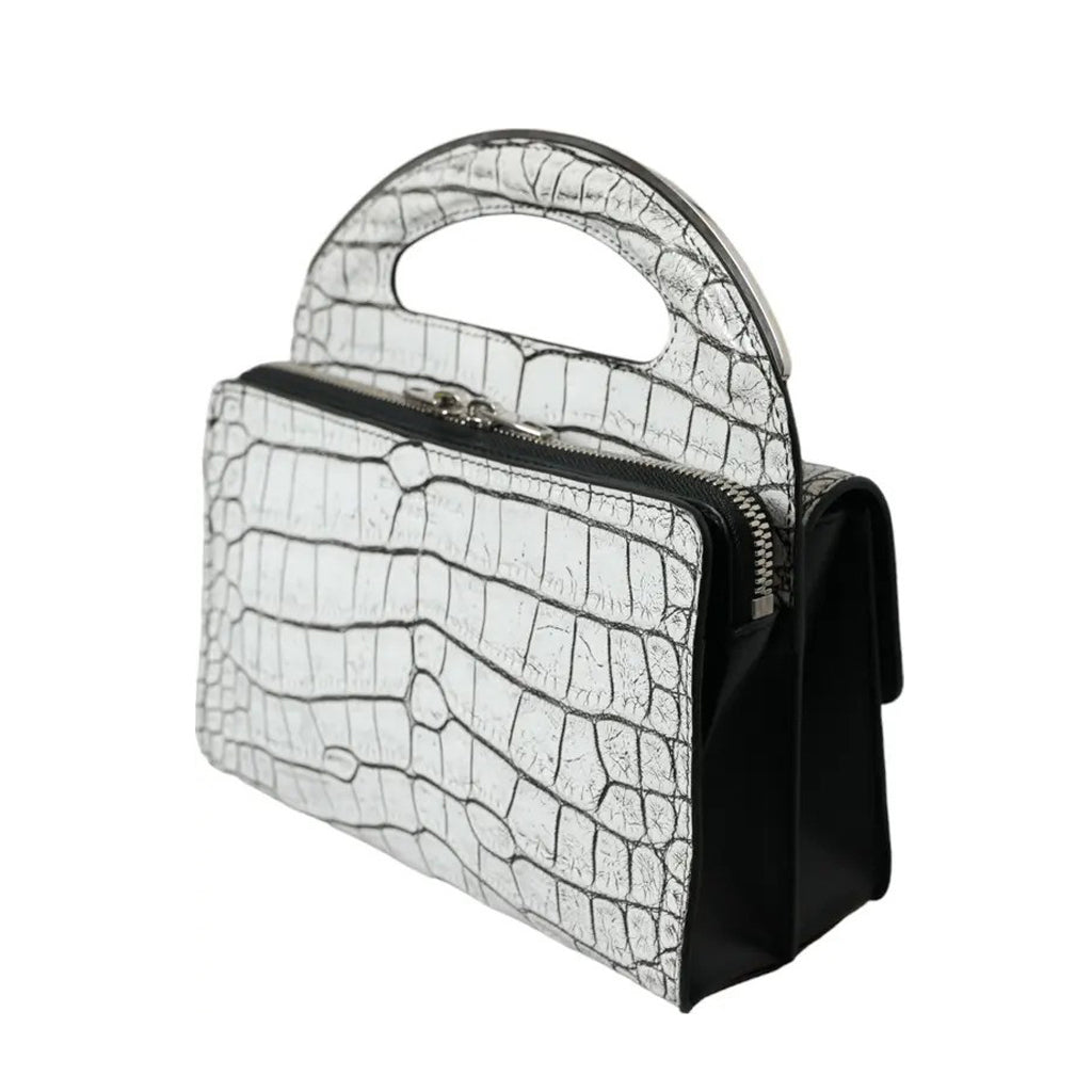 Balenciaga - Silver Exotic Leather Classic Top Handle Mini Purse Bag