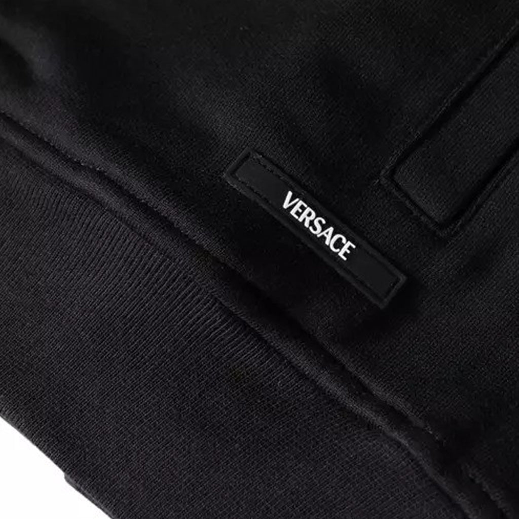 Versace - Black Medusa Print Cotton Full Zip HoodieSweatshirt Sweater