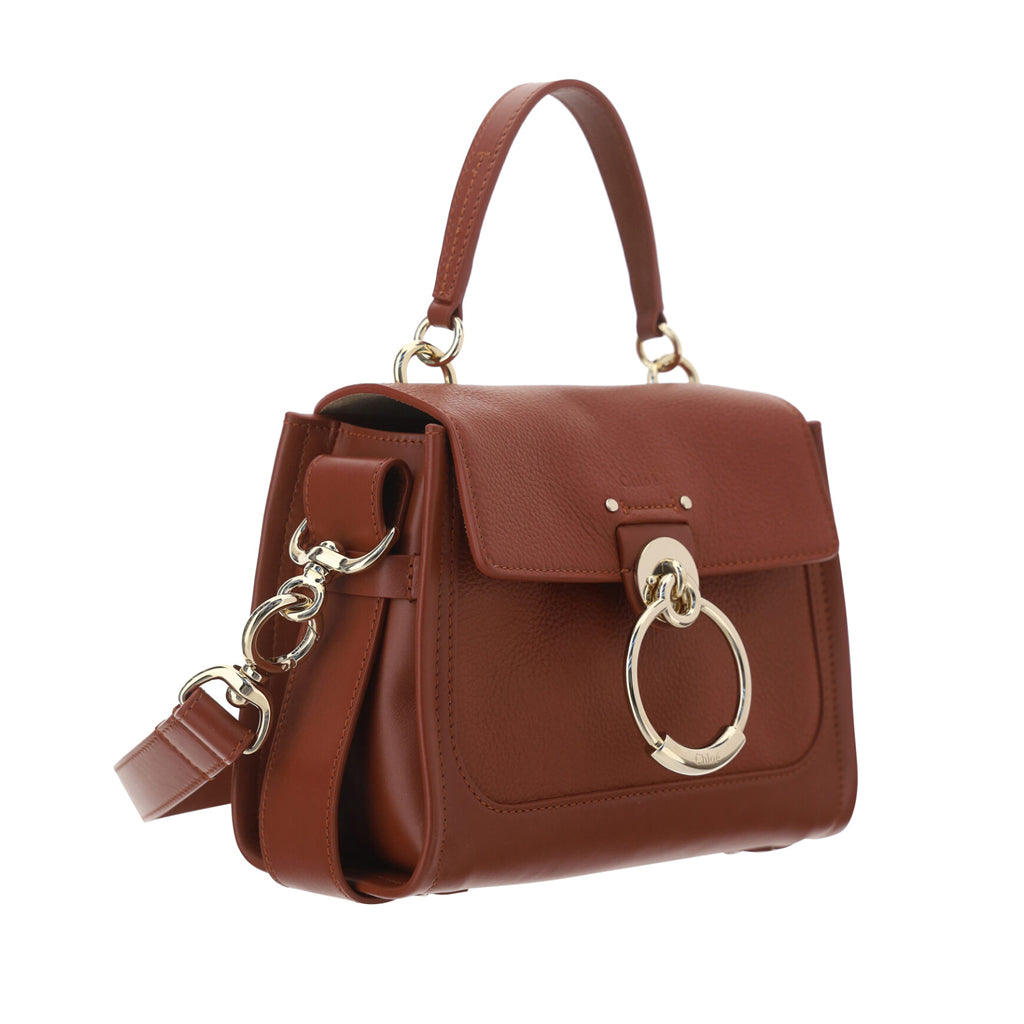 CHLOÉ - Brown Calf Leather Tess Handbag